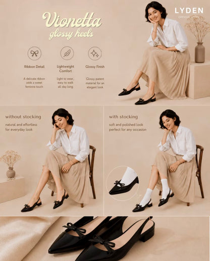 LYDEN Vionetta Glossy Heels