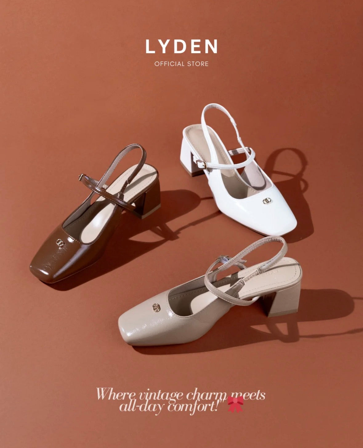 LYDEN Mary Jane Tasya Slingback Series (6cm Pump Heels)
