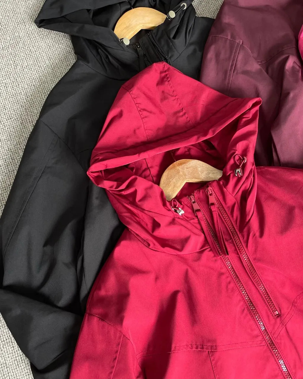 HW [TOP ONLY] Miley Plain Hoodie Jacket Windbreaker