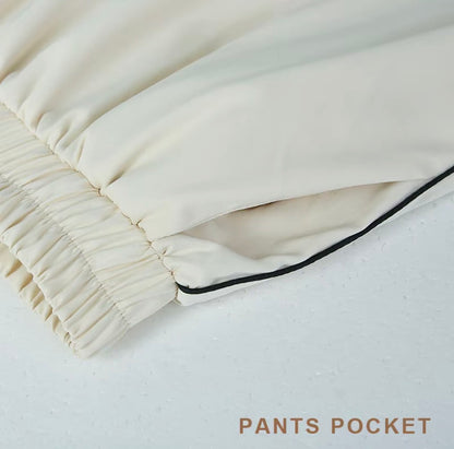 YM French Pant Set - Free/Plus Size