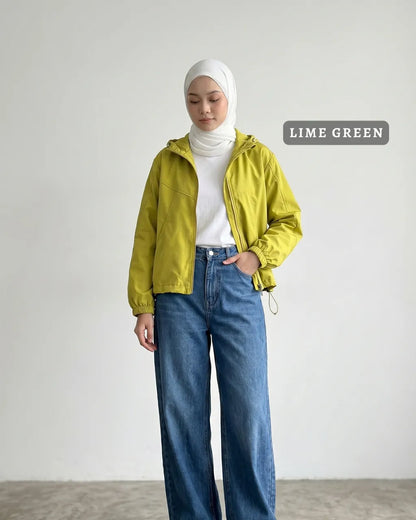 HW [TOP ONLY] Miley Plain Hoodie Jacket Windbreaker