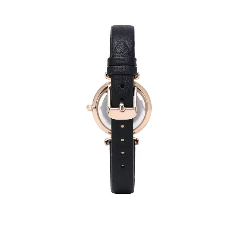 Milliot & Co Endora Rose Gold Leather Strap Watch