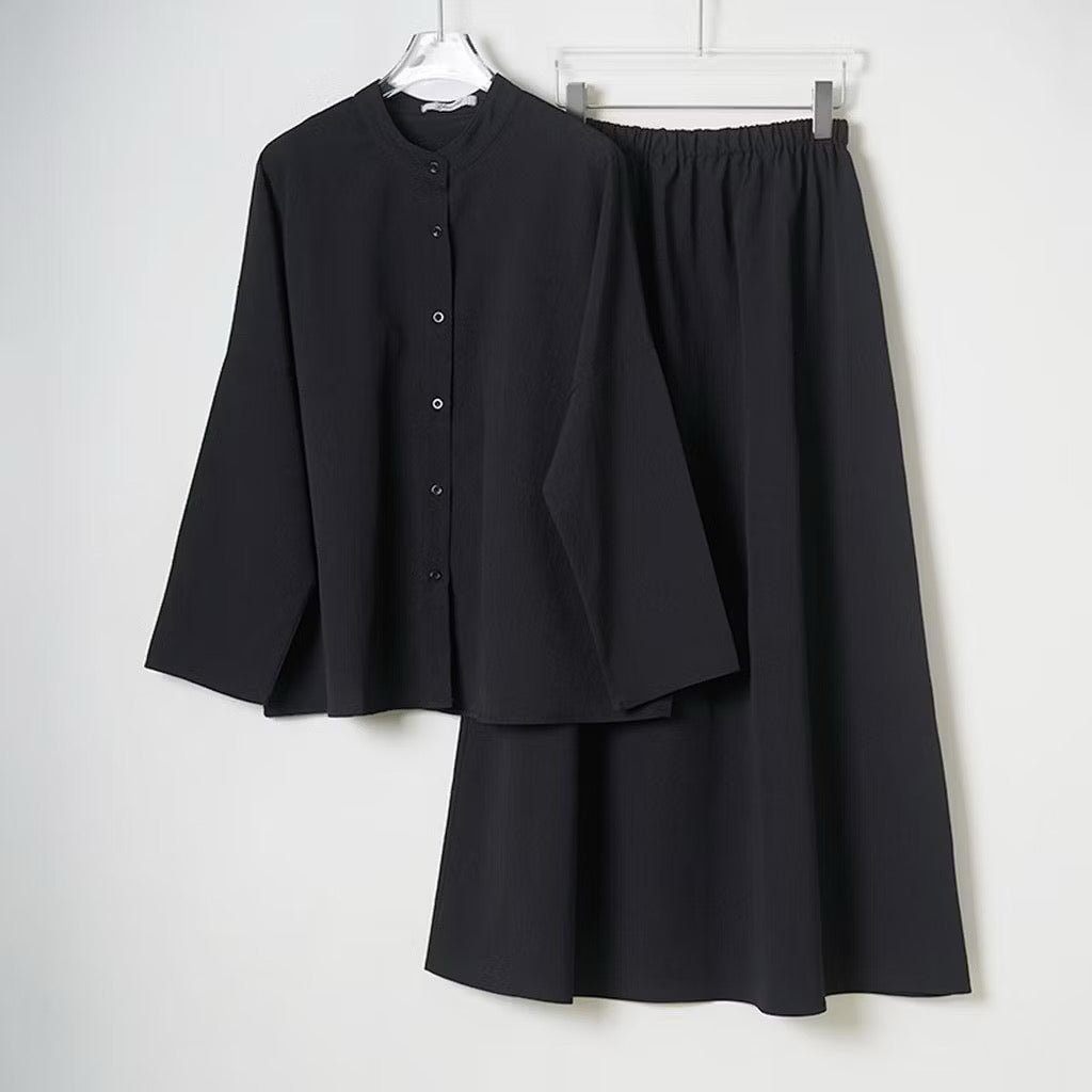 YM Sofea Set (Blouse & Skirt) - Free Size / Plus Size