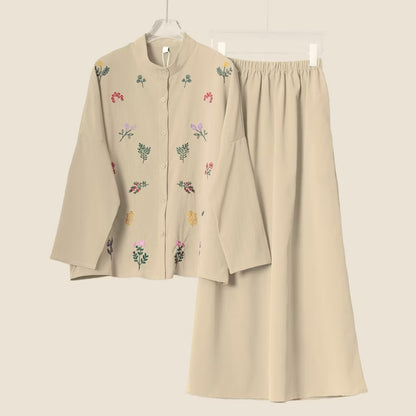 YM Bloom Set (Blouse & Skirt) - Free Size / Plus Size
