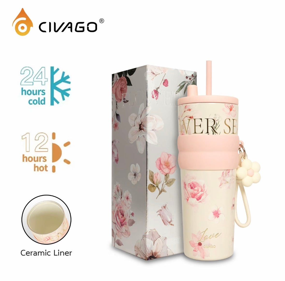 CVG Flower Tumbler 780ml