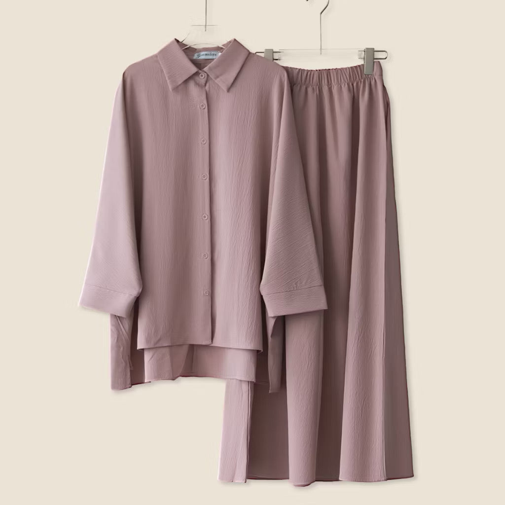 YM Helena Set (Blouse & Skirt) - Free Size