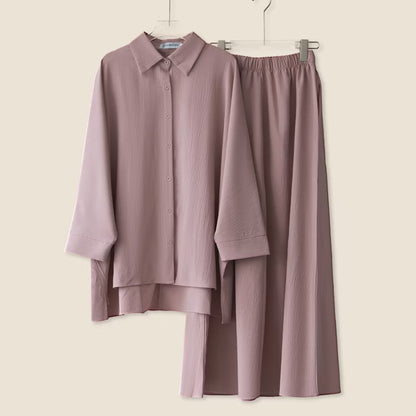YM Helena Set (Blouse & Skirt) - Free Size
