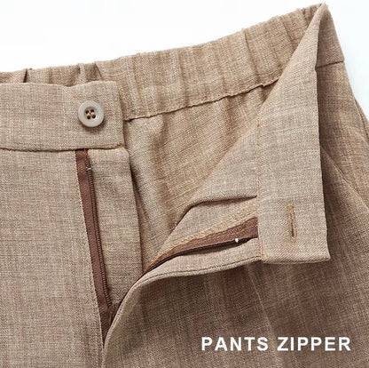 YM Easeflow Linen Oversized Wide Leg Pants