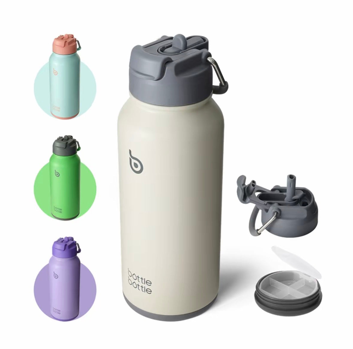 BOTTLE BOTTLE Limited Edition Tumbler with Pill Storage Box 32oz