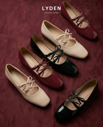 LYDEN Mary Jane Bow and Jane Flats