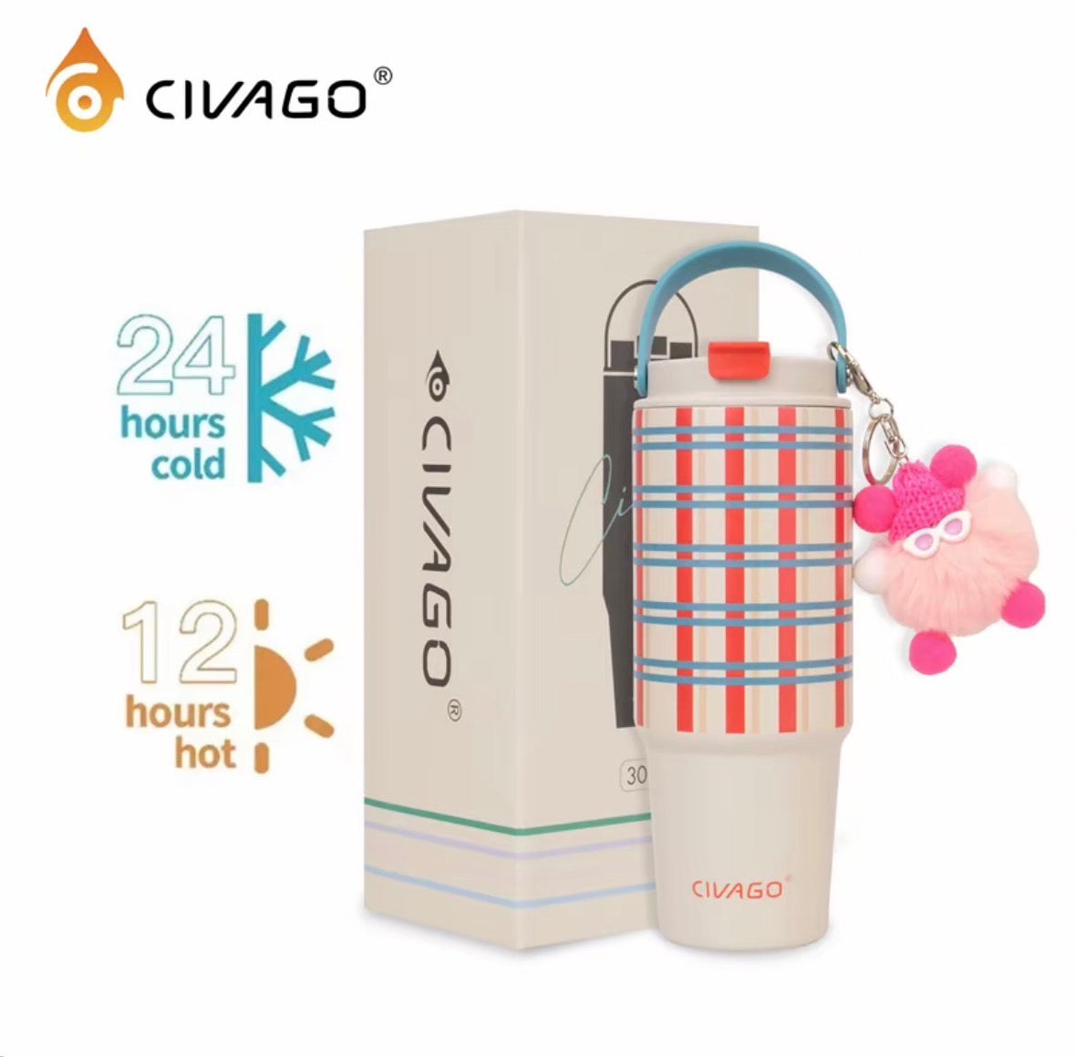 CVG Straw Insulated Mug (30oz/900ml)