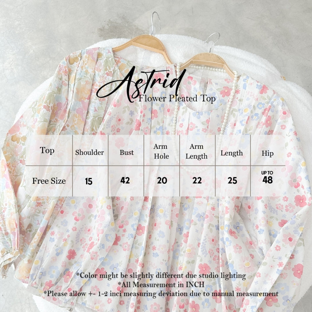 ABC Astrid Pleated Top