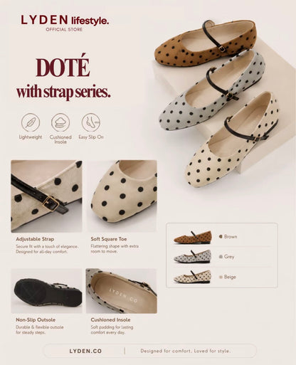 LYDEN Doté Strap Flats