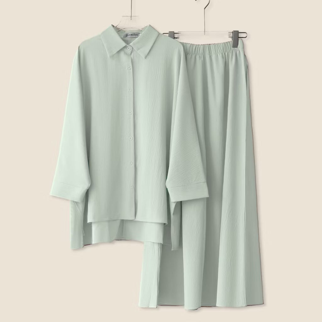 YM Helena Set (Blouse & Skirt) - Free Size