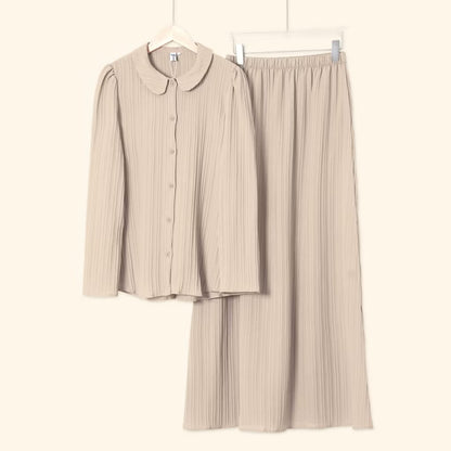 YM Yuri Set (Blouse & Skirt) - Free Size / Plus Size