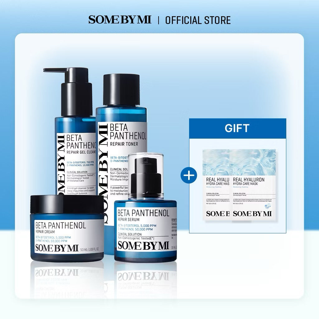 SBM Beta-Panthenol Repair 4 Set (Toner+Serum+Cream+Gel Cleanser)