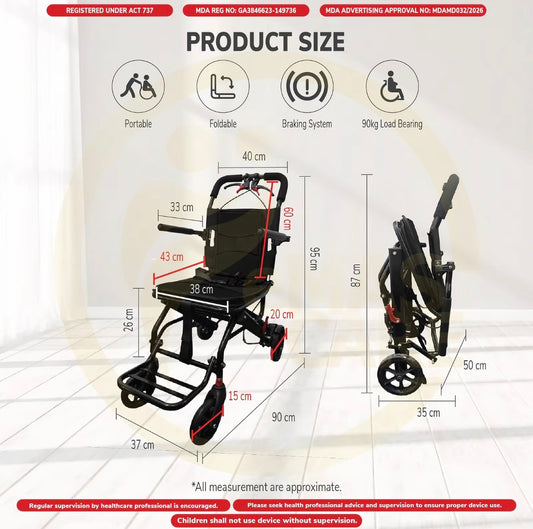 Travel Wheelchair 9kg (ETA 3-4 weeks)
