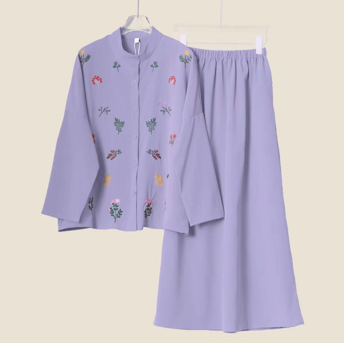 YM Bloom Set (Blouse & Skirt) - Free Size / Plus Size