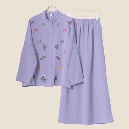 YM Bloom Set (Blouse & Skirt) - Free Size / Plus Size