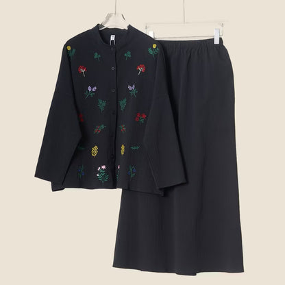 YM Bloom Set (Blouse & Skirt) - Free Size / Plus Size