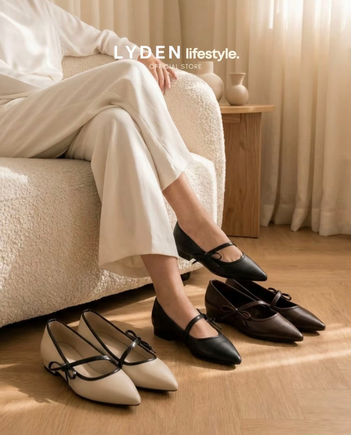 LYDEN Lily Ribbon Flats