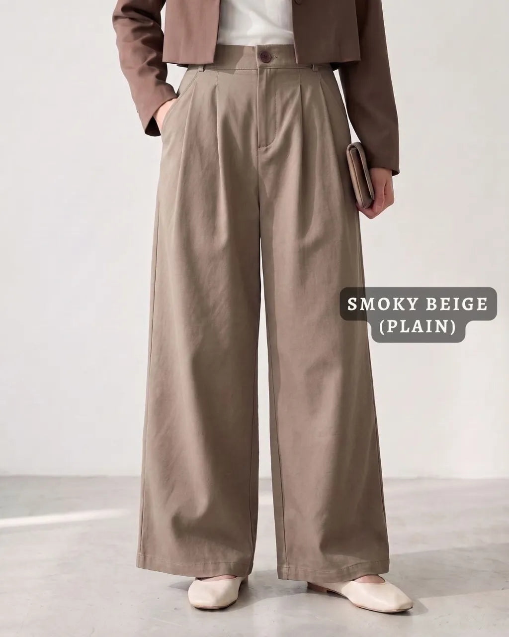 HW Zyha Cotton Slack Straight Cut Palazzo Long Pants