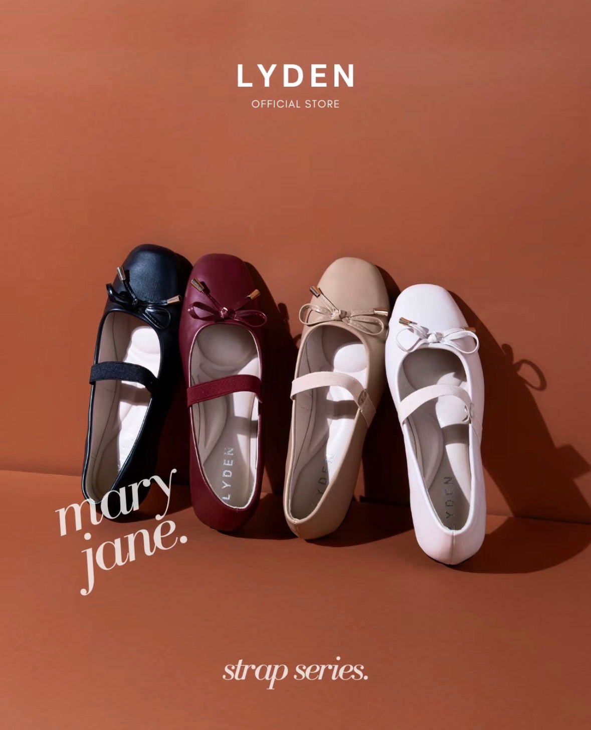 LYDEN Mary Jane Flats with Elastic Strap