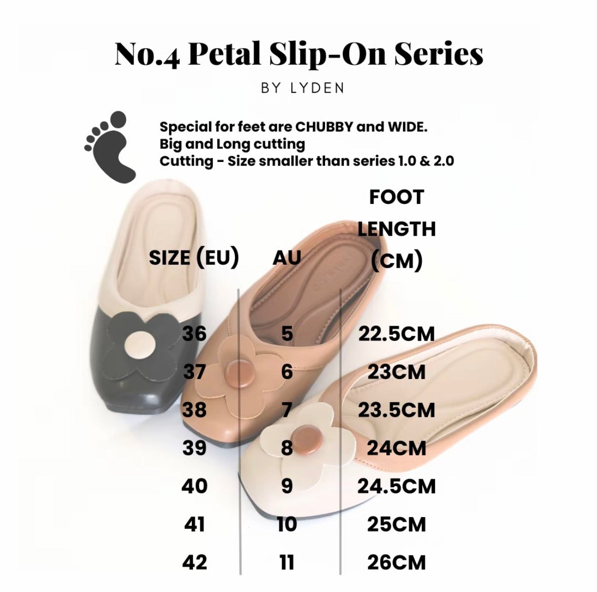 LYDEN No.4 Petal Slip On Series