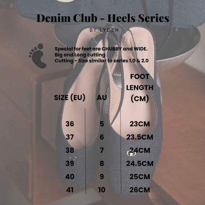 LYDEN The Denim Club Heels