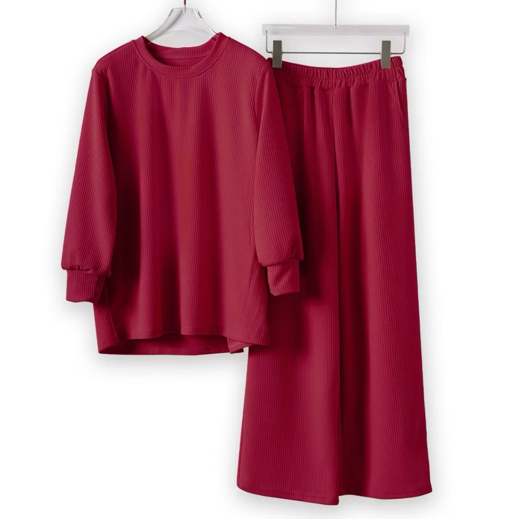 YM Sweatshirt Set (Blouse & Pants) - Free Size / Plus Size