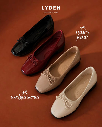 LYDEN Mary Jane Glossy Wedges