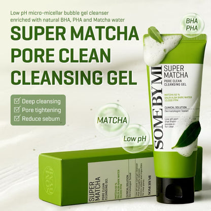 SBM Super Matcha Pore Care All In One Set (Matcha Toner 150ml+Serum 50ml+Clay Mask 100g+Cleansing Gel 100ml)