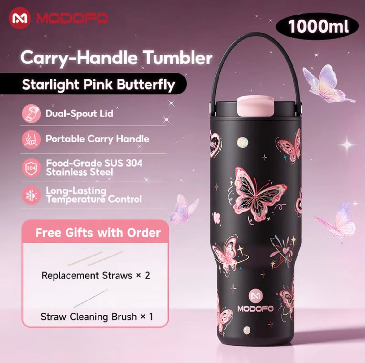 MDF (304/316) Insulated Cup 710ml/1000ml/1200ml