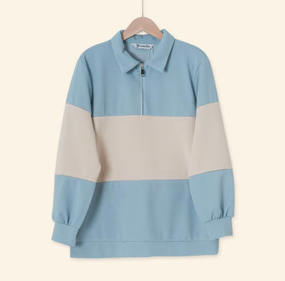 YM Unisex Stripe Polo Waffle Top
