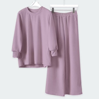 YM Sweatshirt Set (Blouse & Pants) - Free Size / Plus Size