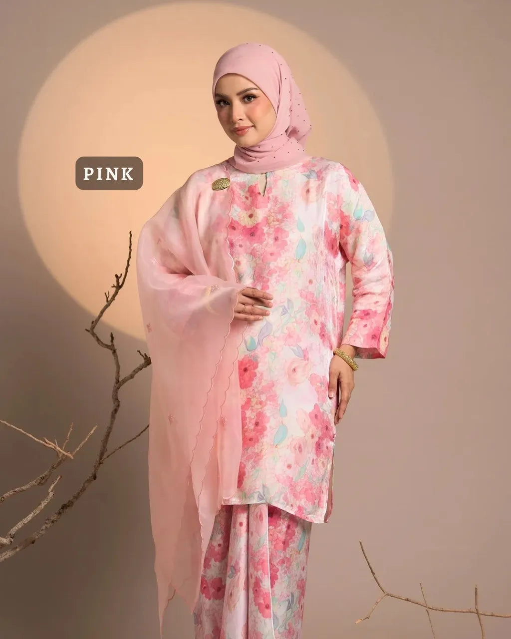 HW Harum Shimmer Satin Kurung With Pario Set