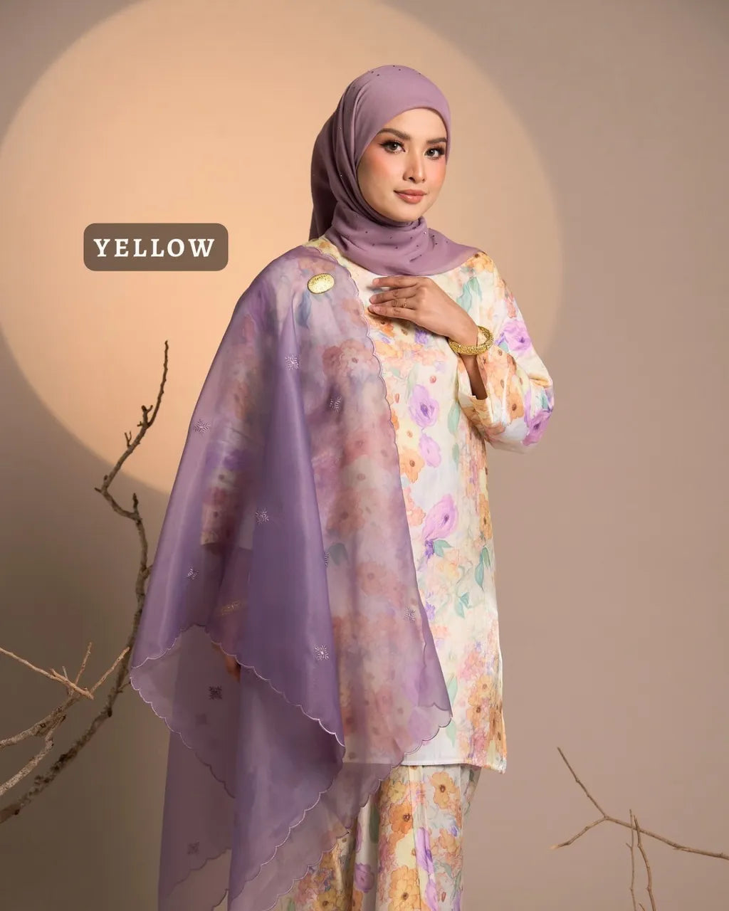 HW Harum Shimmer Satin Kurung With Pario Set