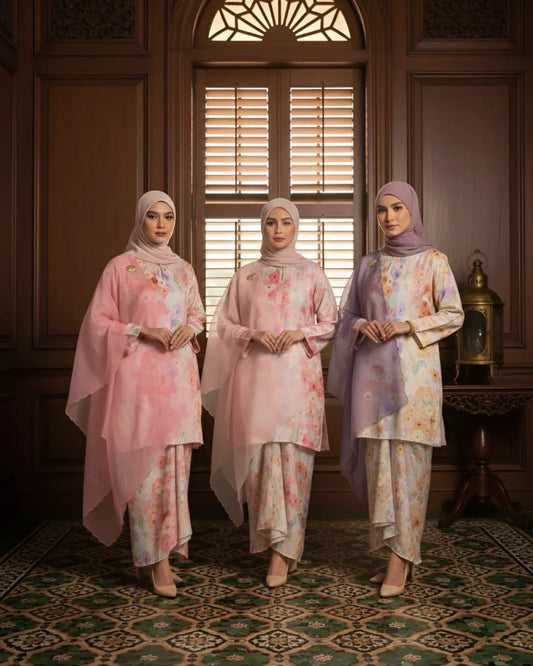 HW Harum Shimmer Satin Kurung With Pario Set