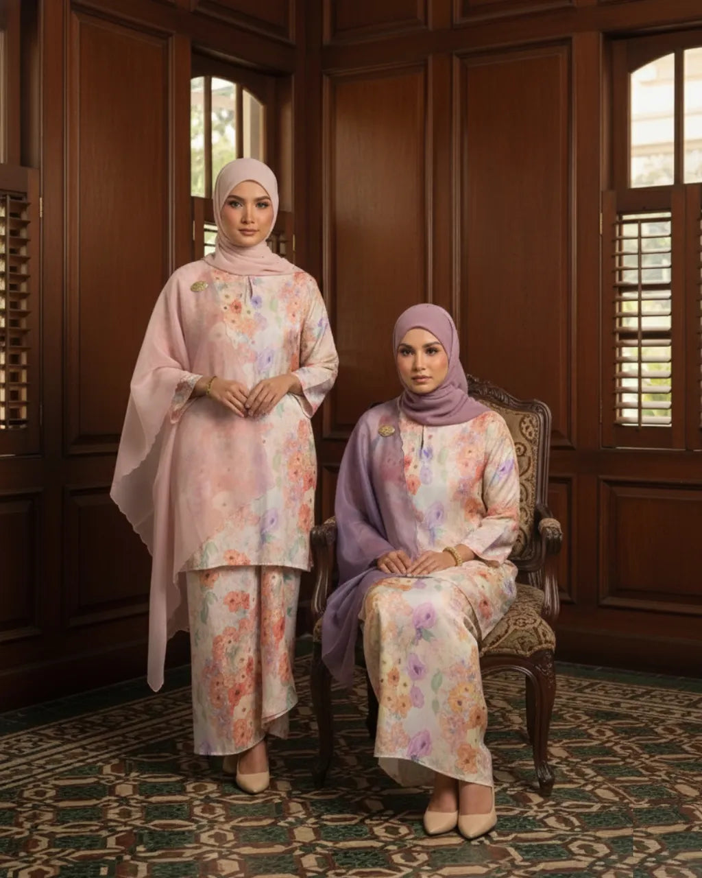 HW Harum Shimmer Satin Kurung With Pario Set