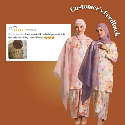 HW Harum Shimmer Satin Kurung With Pario Set