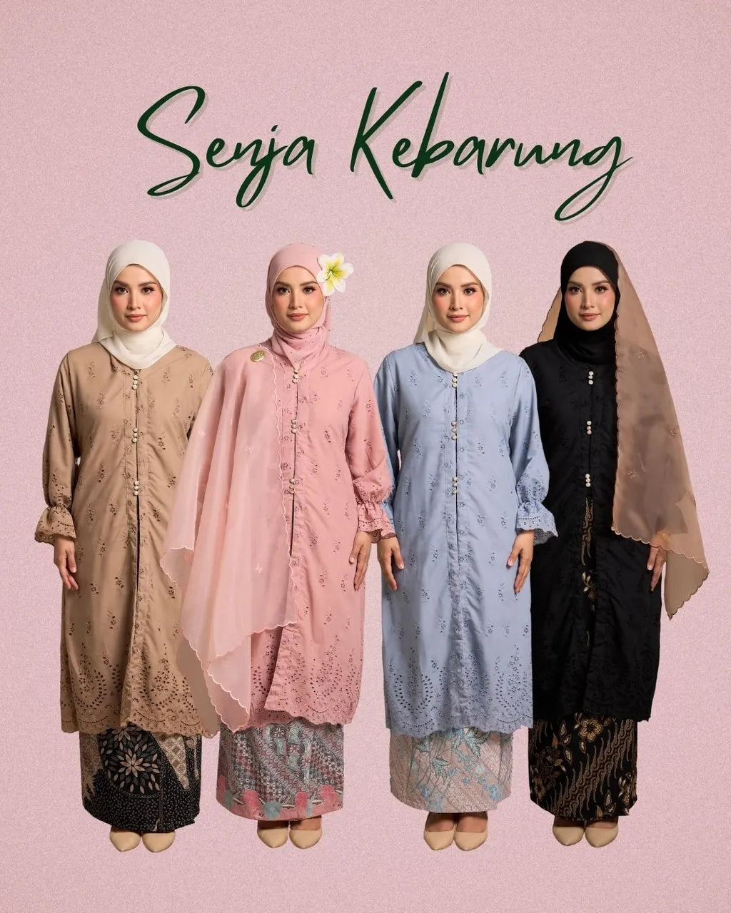 HW Senja Eyelet Embroidery Kebarung With Kain Lipat Batik