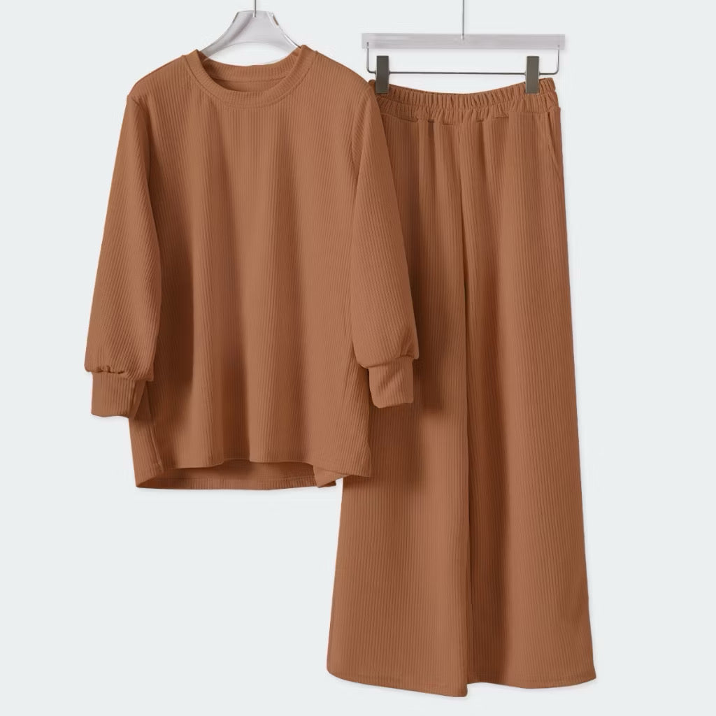 YM Sweatshirt Set (Blouse & Pants) - Free Size / Plus Size