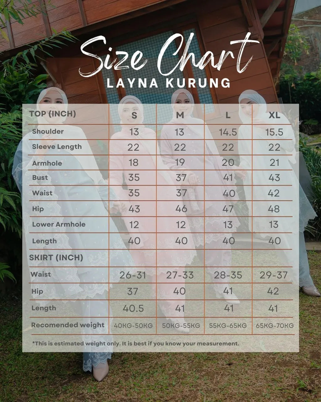 HW Layna Kurung Riau Embroidery With Kain Lipat Batik and Embroidery Shawl