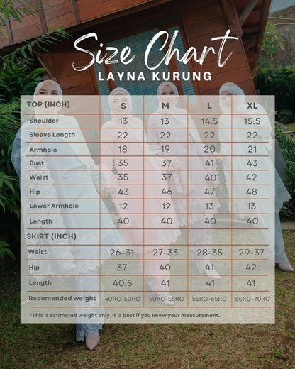 HW Layna Kurung Riau Embroidery With Kain Lipat Batik and Embroidery Shawl