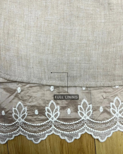 HW Layna Kurung Riau Embroidery With Kain Lipat Batik and Embroidery Shawl