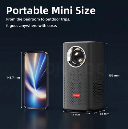 GJDQ AC1091 Portable Projector (Silver)