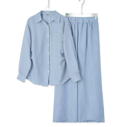 YM Suzy Striped Pants Set - S-XL