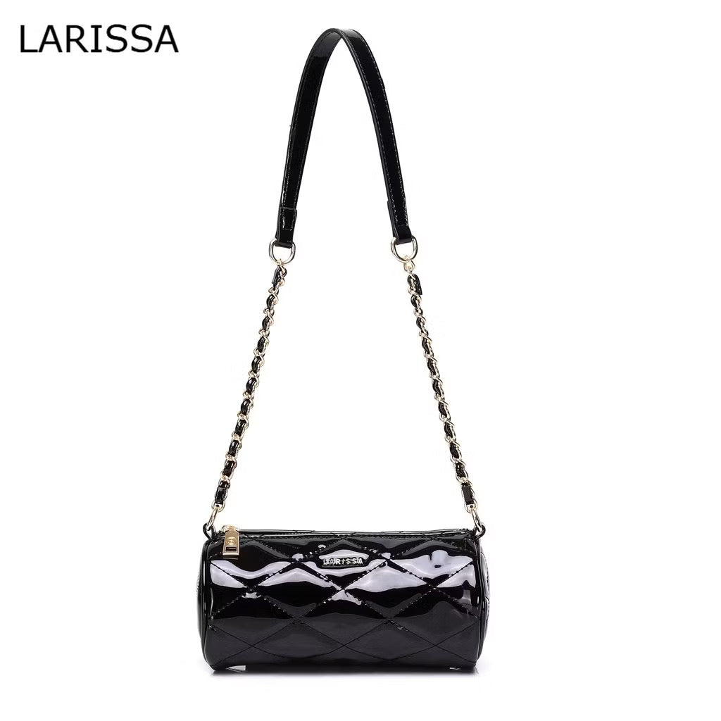 LARISSA Nyxie Glossy Quilted Bag