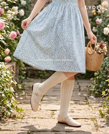 LYDEN Le Flowers Mini Flats with Strap