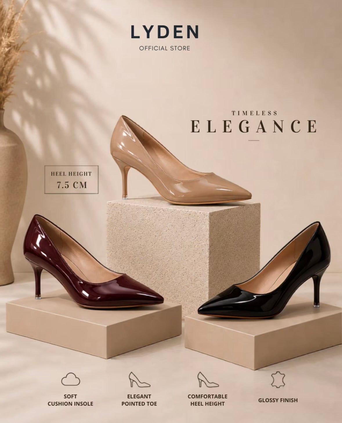 LYDEN Vera Heels 7.5cm